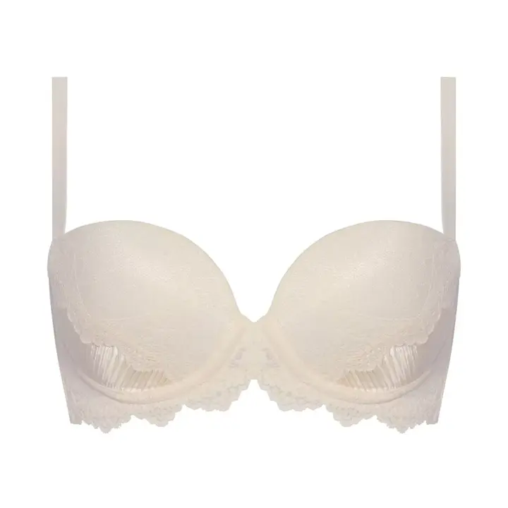 【SALE】【WEB/アウトレット限定】Daily AMOSTYLE ふわ盛り ノンワイヤー ブラジャー (クラシカルプリーツ), ホワイト, product image number 0