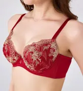 天使のブラ スリムライン644 ブラジャー, レッド, model image number 4