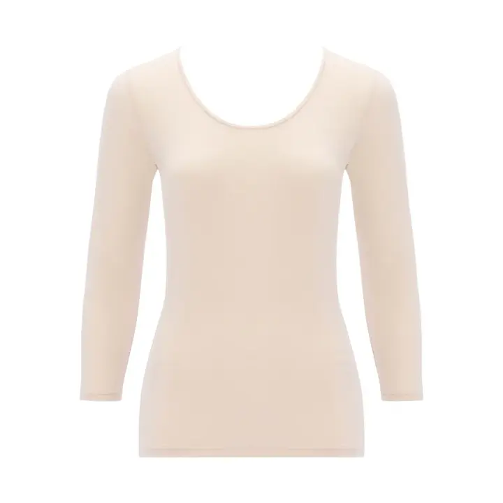 デイリートリンプ5410 8分袖トップ, ベージュ, product image number 0
