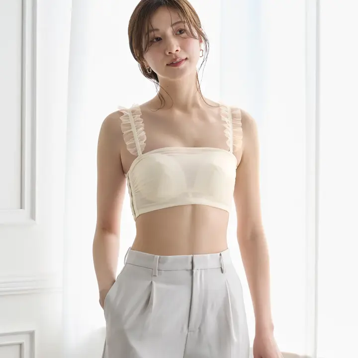 デザインストラップ フリル, ホワイト, model image number 1