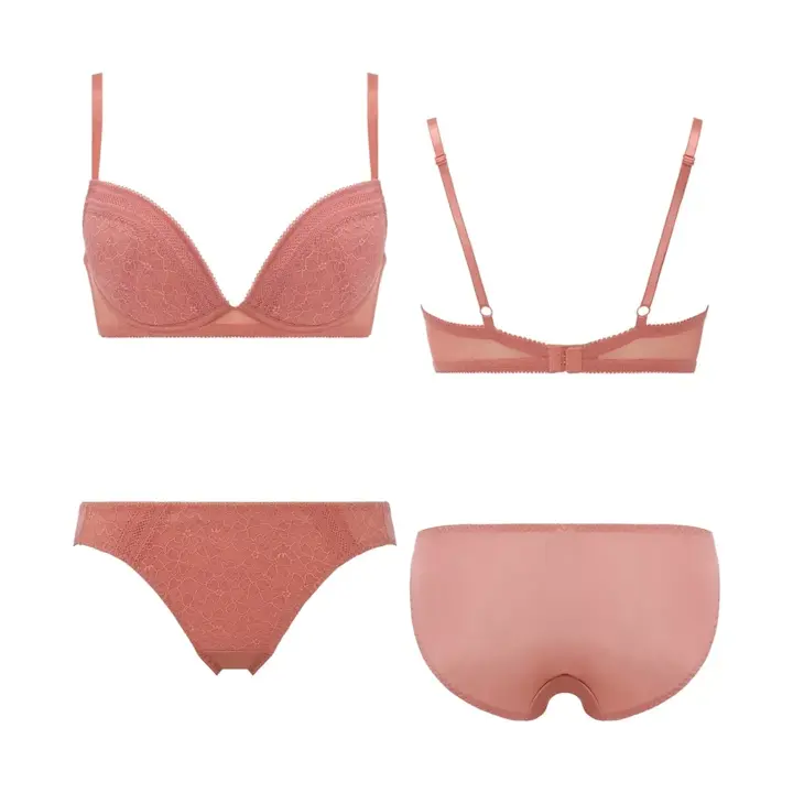 【SALE】エントリーコレクション 寄せブラ ブラ＆ショーツセット(モイスチャーフラワー), ベージュ, product image number 6