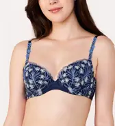 【SALE】トリンプ プレミアム ゴールドレーベル3059 ブラジャー, ブルー, model image number 0