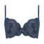 Daily AMOSTYLE 3/4 カップブラ プチプラ ブラ＆ショーツセット レースラバー, ブルー, product image number 0