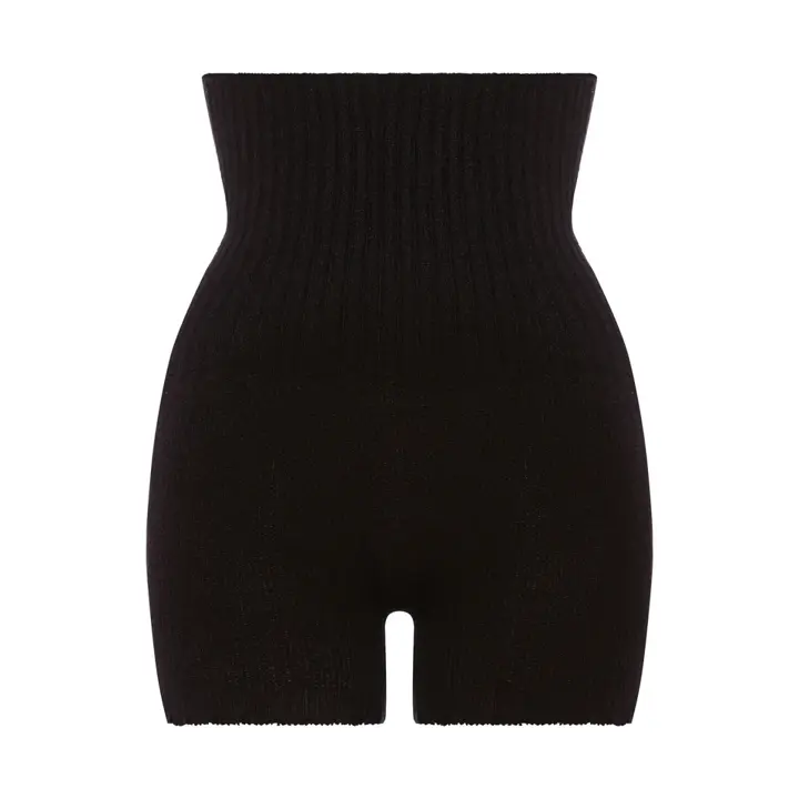 スロギー “ほっ”とアイテム(ミニウォーマー) ハラマキ付きニットパンツ, ブラック, product image number 0