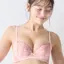きゅっと寄せブラ ブラジャー レイヤードペタル, ピンク, model image number 0