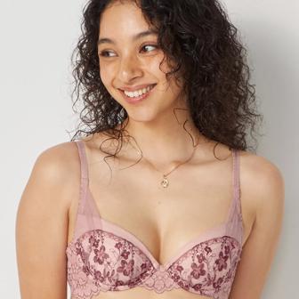 【SALE】エアリーフィールブラ ハートブルームガーデン, ピンク, model image number 0