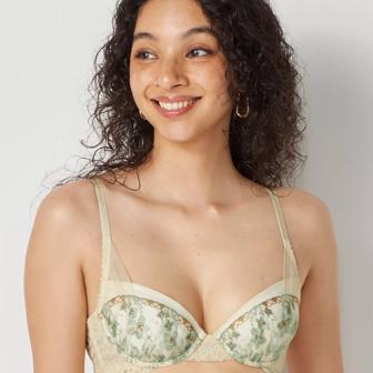 【SALE】エアリーフィールブラ ハートブルームガーデン, ベージュ, model image number 0