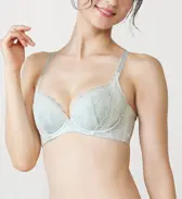 【SALE】天使のブラ スリムライン614 ブラジャー, ブルー, model image number 0