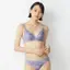 【WEB限定】夢みるブラ(R) ノンワイヤー プレスド フラワー, パープル, model image number 1