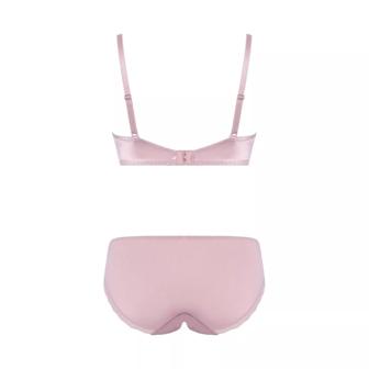 【SALE】夢みるブラ DeepV ブラ＆ショーツセット ブルーミングペタルス, パープル, product image number 1