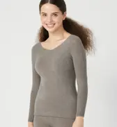 スロギー ホイップタッチ 7分袖インナートップ【一部カラーSALE】, , model image number 4