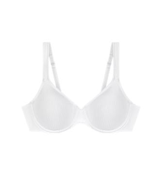 Triumph Elegant Cotton N Non Wired Full Cup Bra White (0003) 42C CS at   Women's Clothing store