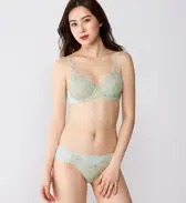【SALE】秘めわざ628 ブラジャー, グリーン, model image number 1