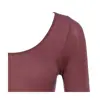 【SALE】薄くて軽い インナー5170 8分袖トップ, パープル, swatch
