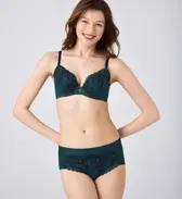 天使のブラ スリムライン644 ボーイズレングス, グリーン, model image number 1