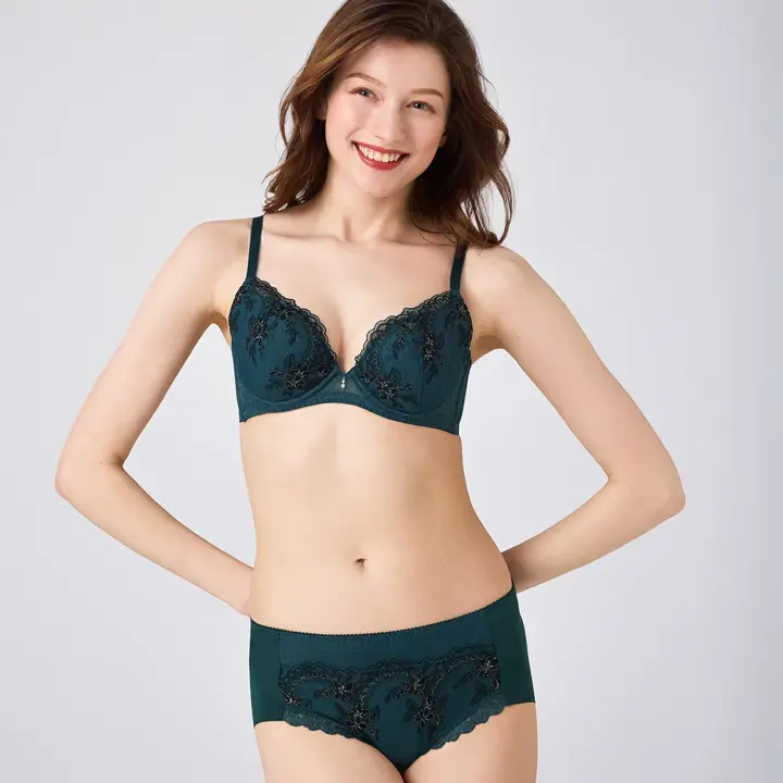 天使のブラ スリムライン644 ボーイズレングス, グリーン, model image number 1
