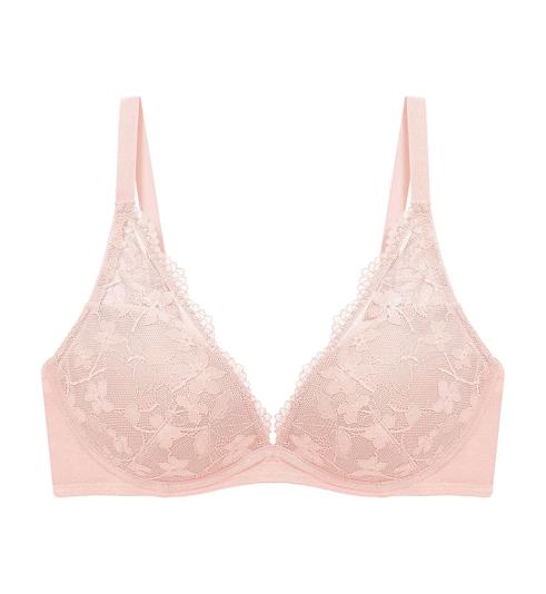 Triumph Simply Modern Larkspur Wired Push Up Deep V Bra - Soft mauve - Wired