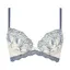 Daily Plus  脇高ブラ ブラ＆ショーツセット ボタニカルモザイク, ホワイト, product image number 0