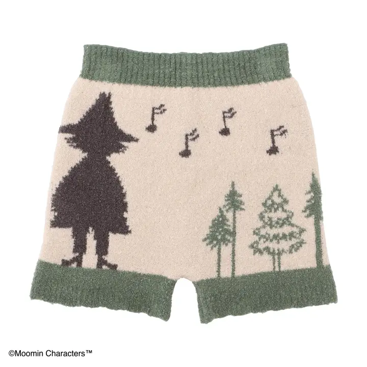 スロギーG073 ムーミン 1分丈ニットパンツ, グリーン, product image number 1