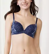 【SALE】天使のブラ(R) スリムライン 極上ライト594 ブラジャー, ブルー, model image number 0