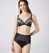 ゴールドレーベル バイ トリンプ4008 はきこみ深めショーツ, ブラック, model image number 1