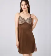 フロラーレ バイ トリンプ 615  スリップ, ブラウン, model image number 0