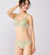 恋するブラ612 レギュラーショーツ【一部カラーSALE】, グリーン, model image number 1