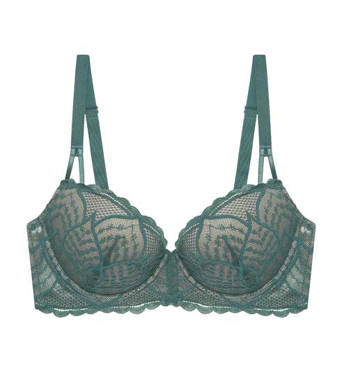Triumph STYLE DOUBLE PUSH WIRED PUSH UP BRA - Mysterious green - Wired