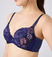 天使のブラ スリムライン レッドレーベル バイ トリンプ0122 ブラジャー, ブルー, model image number 3