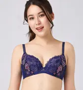 天使のブラ スリムライン レッドレーベル バイ トリンプ0122 ブラジャー, ブルー, model image number 0