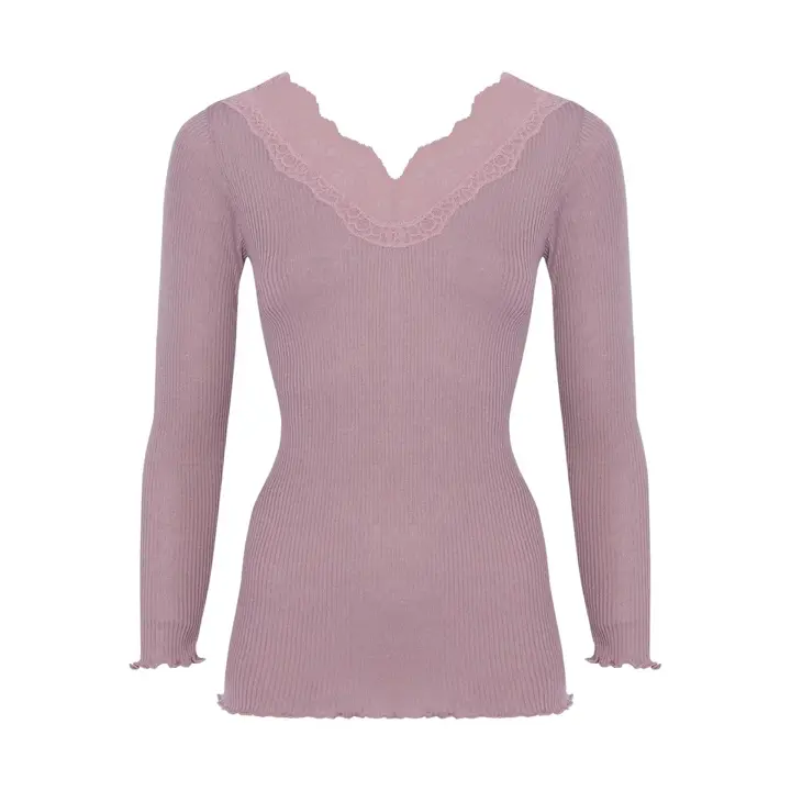 9分袖トップ 保湿インナー, パープル, product image number 1