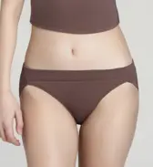 レギュラーショーツ リブ, ブラウン, model image number 0