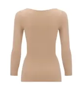 肌側綿100インナー5480 8分袖トップ, ベージュ, product image number 1
