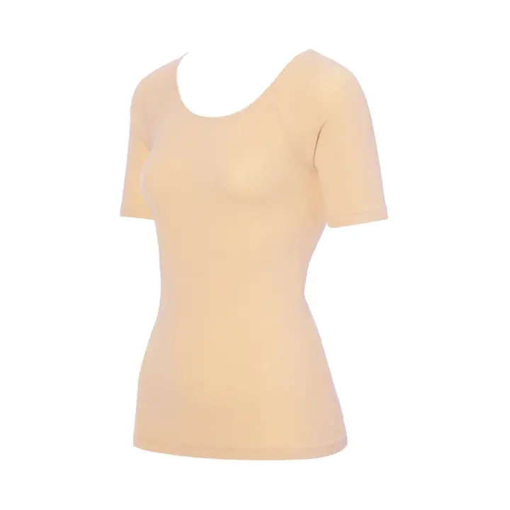 あったかフィットインナー5370 3分袖トップ【一部カラーSALE】, ベージュ, product image number 2