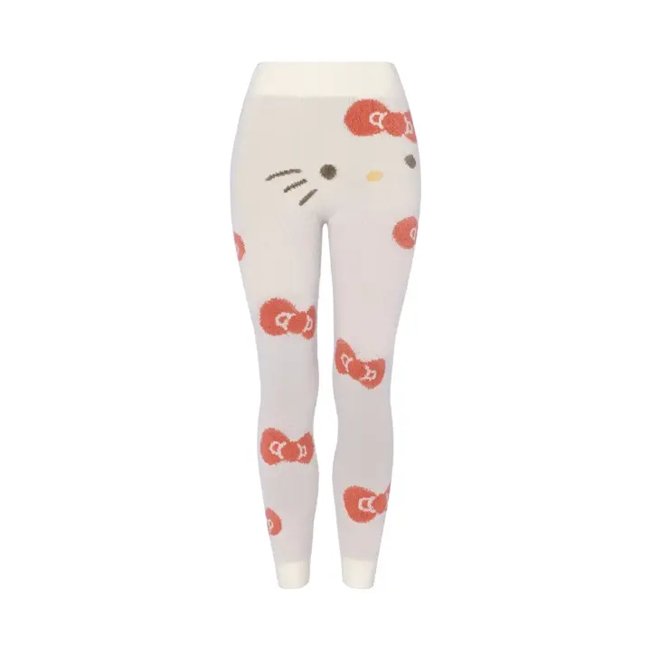 【WEB/アウトレット限定】スロギーG063 ハローキティ 9分丈ニットパンツ, ホワイト, product image number 0