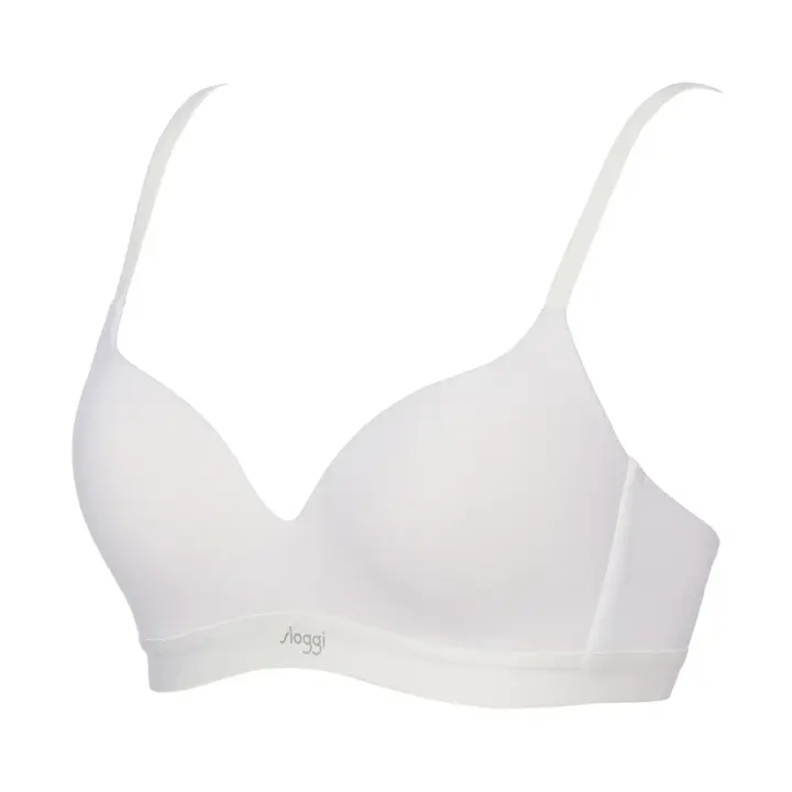 スロギー ゴーコットン ノンワイヤーブラ, ホワイト, product image number 2