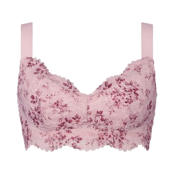 レーシープリントナイトブラ ハーフトップ フローラルトワルドジュイ, ピンク, product image number 0