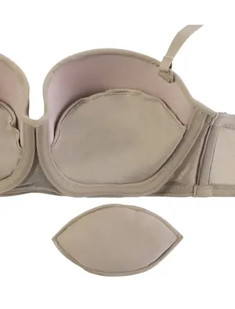 ストラップレス ハーフカップブラ ブラジャー2(ストラップ取り外し可) シグネチャースムース