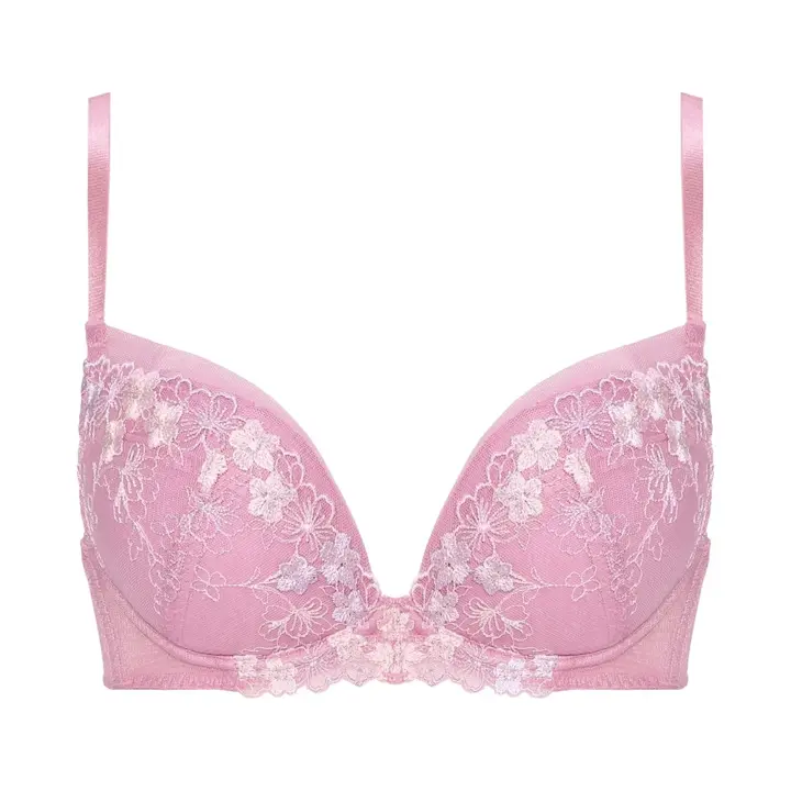 Daily AMOSTYLE 寄せブラ ブラ＆ショーツセット キューティーブロッサム, パープル, product image number 0