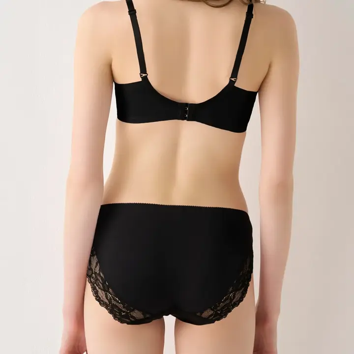 ソフなちゅブラ ノンワイヤー, ブラック, model image number 3