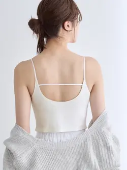 リブ クロップトップ