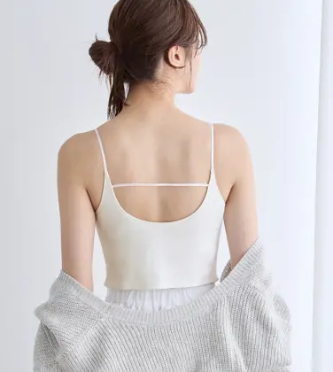 リブ クロップトップ