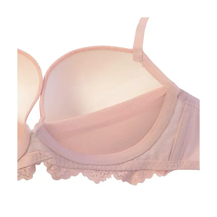 【SALE】【WEB/アウトレット限定】Daily AMOSTYLE ふわ盛り ノンワイヤー ブラジャー (クラシカルプリーツ), ピンク, product image number 1