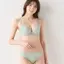 きゅっと寄せブラ ブラ＆ショーツセット スウィンギングブーケ【一部カラーSALE】, グリーン, model image number 5
