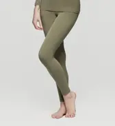 【SALE】あったかフィットインナー5370 9分丈ボトム, グリーン, model image number 0