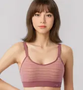 スロギー フリー オールラウンド レース カップ付きハーフトップ, ピンク, model image number 0