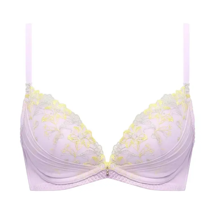 【SALE】夢みるブラ(R) ノンワイヤー スリムライン ノンワイヤーブラジャー ダンシングリリー, パープル, product image number 0