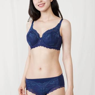 レッドレーベル バイ トリンプ0115 フルカップブラジャー(パッドなし), ブルー, model image number 1