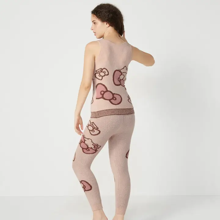 【WEB/アウトレット限定】スロギーG063 ハローキティ 9分丈ニットパンツ, オレンジ, model image number 3