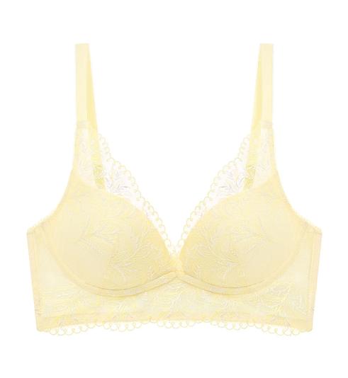 Triumph Aqua Lush Non-Wired Push Up Deep V Bra - Honey yellow - Non-wired Bra